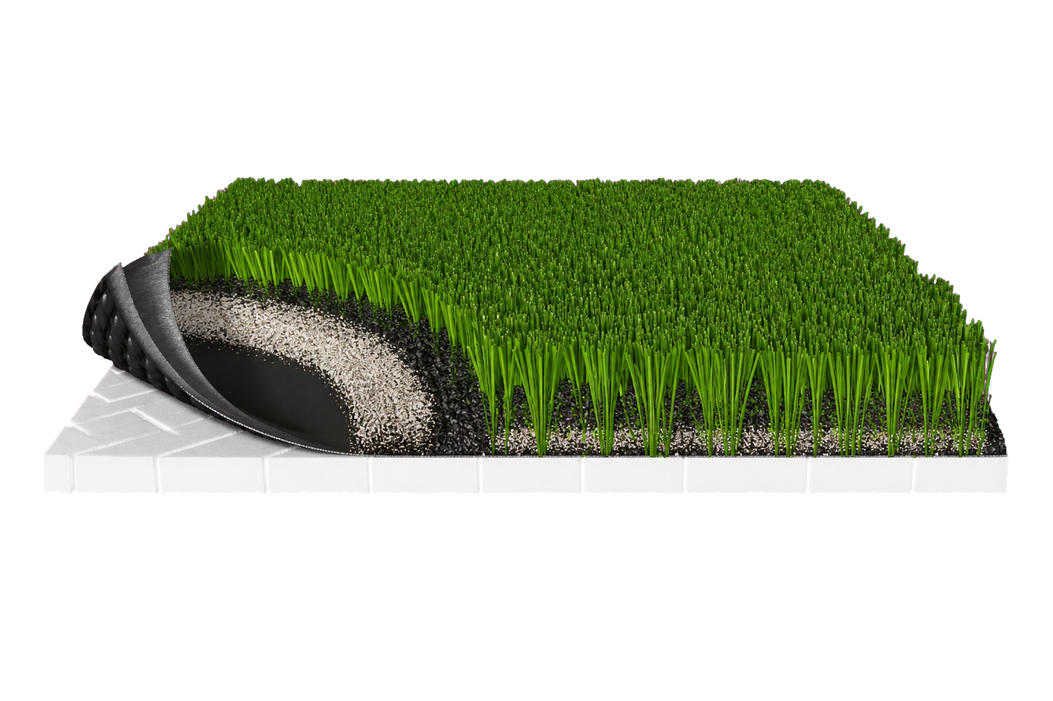 ProX HS slit-film turf system cutaway