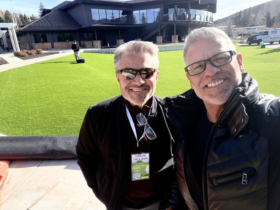 EverBlade team at a completed turf project
